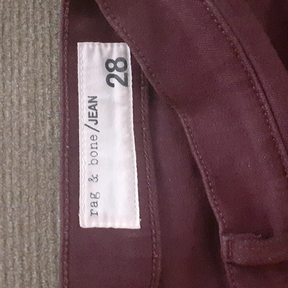 Rag & Bone Deep Red Denim - Picture 3 of 5